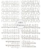Half Inch Letterboard Letters: 144 Character White Alphanumeric Characters for Black Plastic Letter Boards with Alphabet, Numerals, & Punctuation (144 pieces, 1/2