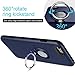 ICONFLANG Compatible Phone case for iPhone 6 Plus Case with Ring Kickstand, 360 Degree Rotating Ring Grip Case for iPhone 6 Plus Dual Layer Shockproof Impact Protection iPhone 6+ Case (Dark Blue)