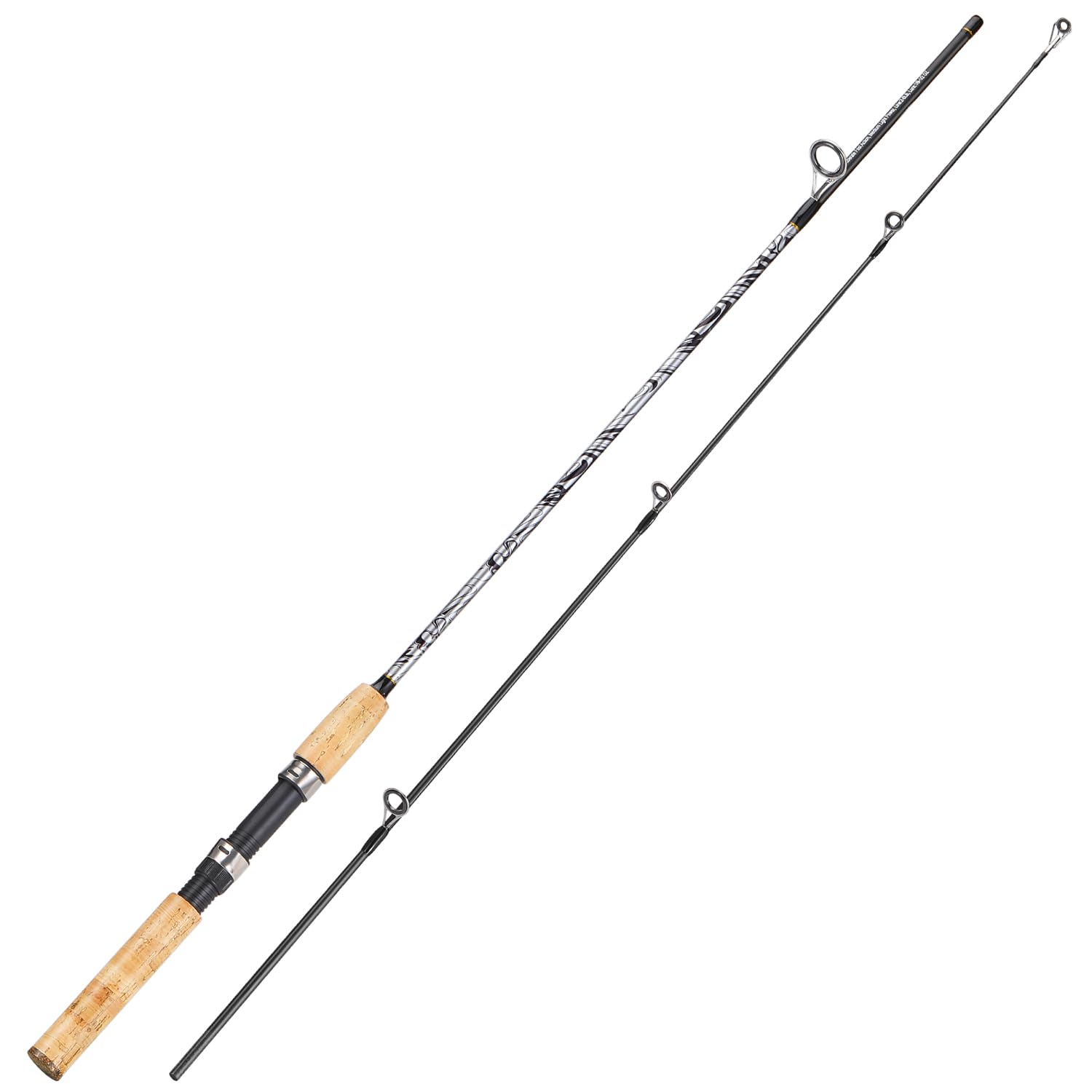 Sougayilang Glass Fishing Rods, Spinning & Casting Rods, Strong, 100% Phenolic Glass Blanks, Stainless Steel Guide- Spinning- 6'0"
