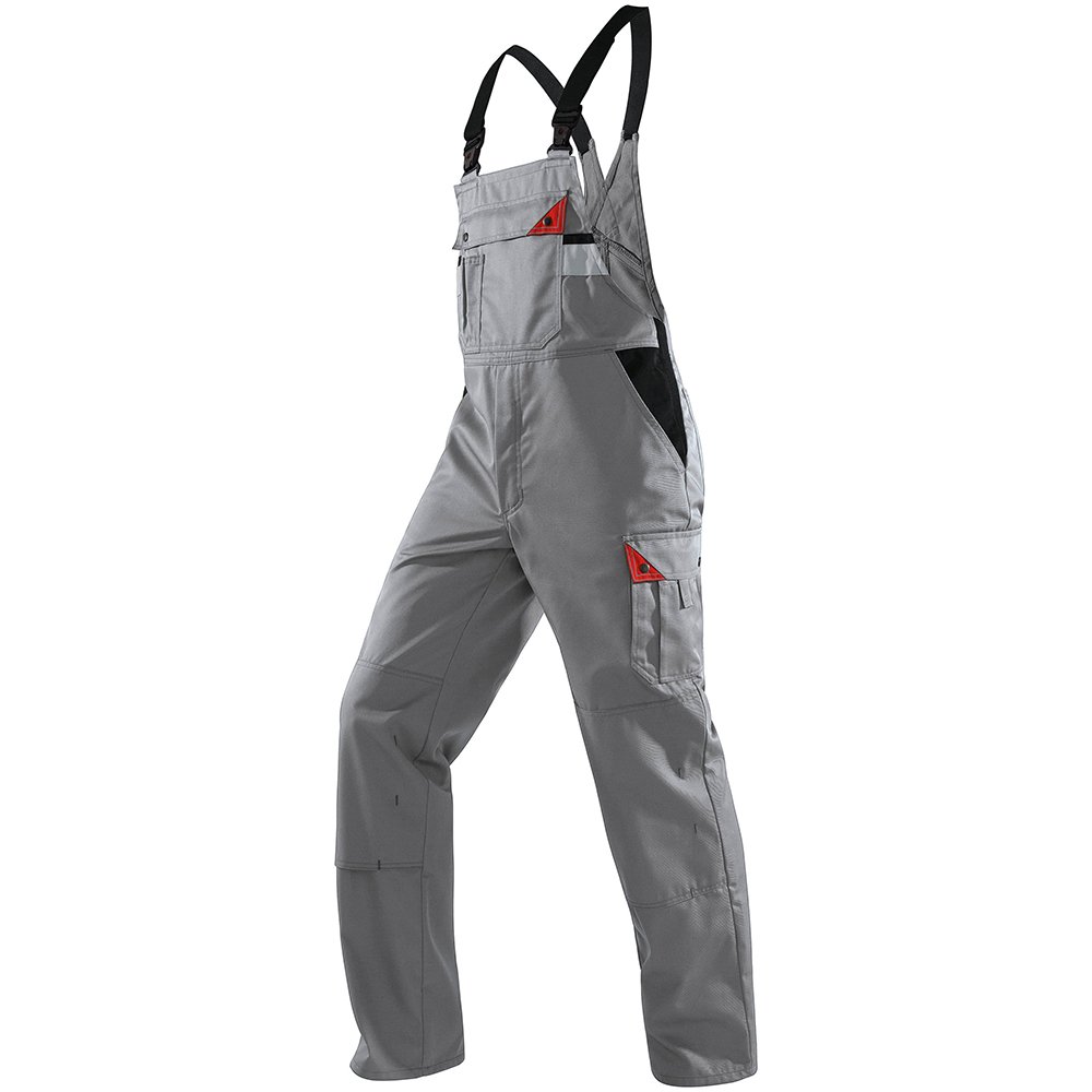 Kubler 10855803-9050-46 Size 46 "Brand X" Dungarees - Grey/Red