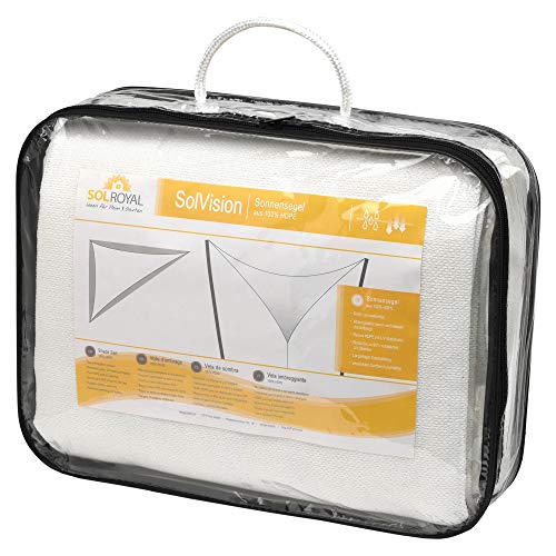 Sonnensegel dreieckig 3x3x3m Balkon Sonnensegel Wasserdurchlässig Terrasse Sonnenschutz Segel Weiß – Sol Royal Sonnensegel Balkon Segeltuch UV Sonnenschutz Garten Pool Camping - Shade Sails HS9 – Bild 7