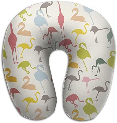 Memory Foam Neck Pillow Vintage Flamingo Comfy Soft U-Shape Cervical Pillow Head Support For Travel Office Sleeping