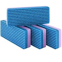 Pumice Stone 4 Pack by Zenda Naturals - Premium Foot File & Scrubber - 2-in-1 Callus Remover for Feet and Hands - Perfect Pedicure Tools for Exfoliation to Remove Dead Skin
