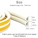 Loobani Self Adhesive EPDM Doors and Windows Draught Excluder Foam Seal Strip Soundproofing Collision Avoidance Rubber Weatherstrip 3/8-Inch x 1/4-Inch x 2.5-Meters, 2 Seals