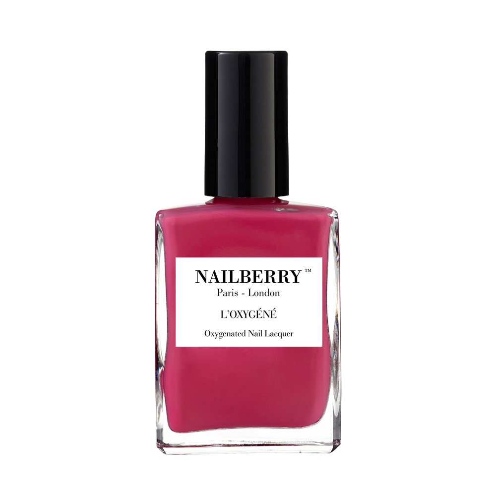 Nailberry L'Oxygéné Oxygenated Nail Lacquer | Pink Berry, 15 ml | Polish for a Healthier Manicure & Long Lasting Colour | 12-Free, Vegan, Halal, Cruelty & Gluten Free