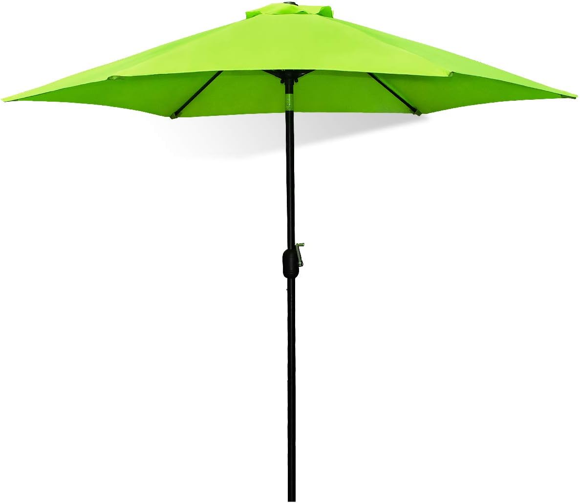 Amazon Com Fruiteam 7 1 2 Ft Patio Umbrella Outdoor Table Market Umbrella With Push Button Tilt Crank 6 Aluminium Ribs Waterproof Uv Resistant Porch Umbrella Lime Green Upf50 Clothing