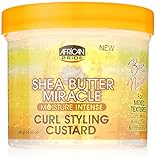 African Pride Shea Butter Miracle Curl Custard Styling, 12 Ounce