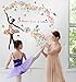 BIBITIME Dance Ballet Girl Multicolored Flower Butterfly Wall Decal Sayings A Blossom Faerie of Brilliant Quotes Sticker for Music Classroom Girl Bedroom Kids Room Decor
