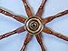 Nautical Deluxe Class Wood and Brass Decorative Ship Wheel 36