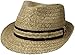 Tommy Bahama Men's Burned Raffia Fedora, Natural, Small/Medium