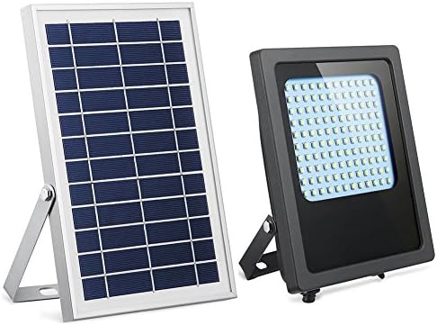 Solar Powered Led Flood Light,HiJi 120Leds 800Lumen IP65 Waterproof Outdoor Security Flood Light Fixture for Flag Pole, Sign, Garden, Farm, Shed, Boat, Camping, Garage,Auto-on/off Dusk to Dawn