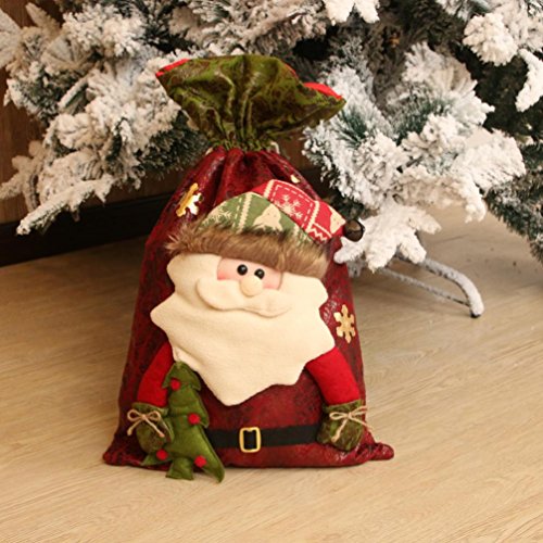 Sinwo Cute Santa Claus Snowman Elk Christmas Candy Packaging Christmas Candy Decoration (A)