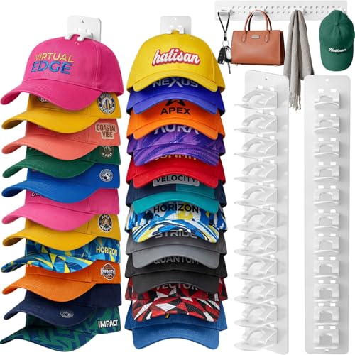 2 Pack Hat Organizer for Baseball Caps Detachable