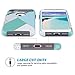 ULAK iPhone 7 Case, Colorful Series Slim Hybrid Dual Layer Scratch Resistant Hard Back Cover Shock Absorbent TPU Bumper Case for Apple iPhone 7 4.7 inch- Mint Geometric Marble
