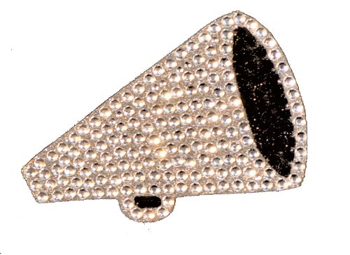 Crystal Heiress Rhinestone Sticker Megaphone 4 625 By 3 75 Inch Silver Black Buy Online In Angola At Angola Desertcart Com Productid