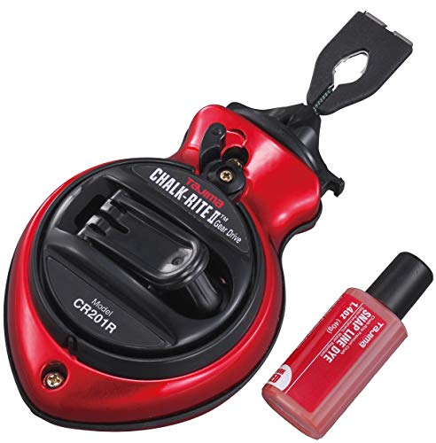 TAJIMA Chalk Line - Chalk-Rite II Chalk Box with Extra Bold 1mm Snap Line & Five Gear Quick Retrieval - CR201R-PR - Thumbnail 6