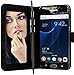 Abacus24-7 Galaxy S7 Edge Case [Mirror Wallet] with Flip Cover, Black