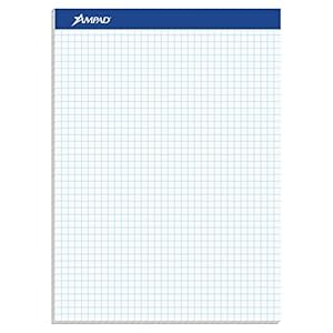 Image of Ampad Evidence Quad Dual-Pad, Quadrille Rule, Letter Size (8.5 x 11.75), White, 100 Sheets per Pad (20-210)