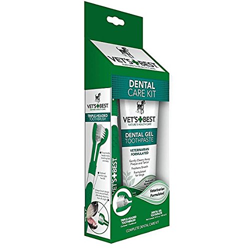 Vet's Best Dog Enzymatic Toothpaste and Toothbrush Plaque and Tartar Fighter Dental Care Kit Made in USA - Thumbnail 6