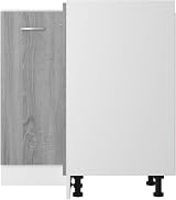 vidaXL Multi-Purpose Engineered Wood Kitchen Cabinet Grey Sonoma 75.5x75.5x81.5 view 6