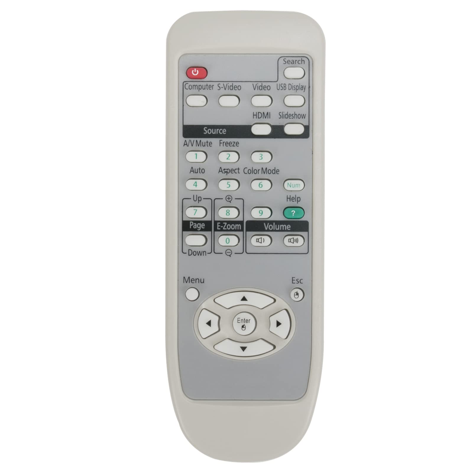 Replacement Remote Control fit for Epson Projector EB-W6 EB-X6 EB-S6