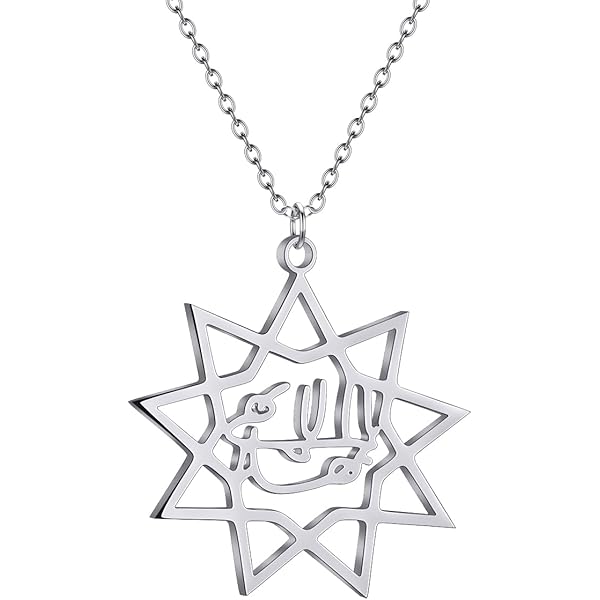 Yongkan Bahai Faith Nine Pointed Star Pendant Jewelry | Amazon.com