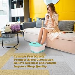 Foot Spa Massager with Heat Bubbles Remote