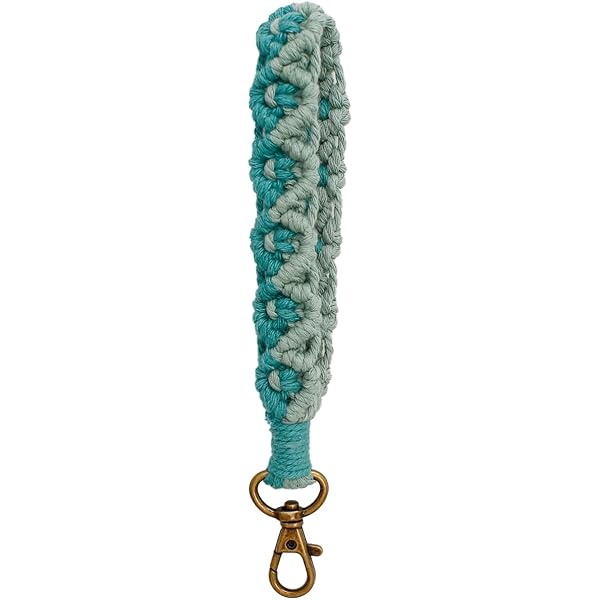 Dopamine Color Blocked Short Phone Lanyard Hand Woven Wrist