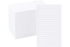 OKUNA OUTPOST 300 Pack Vertical Ruled Index Cards 3x5 with Check Boxes for Daily To Do Checklists and Tasks, Thick Card Stock Office Supplies