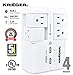 KRIËGER UL 1449 - 4-Rotating Outlet Wall Mount - Advanced Fireproof Surge protector with X3 MOV Technology - 2.4A Dual USB Charging ports, fast charge your iphone android and tablets.