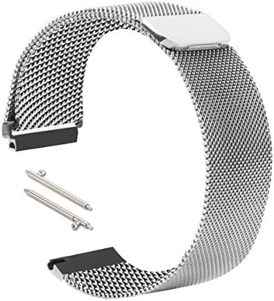 Autogo for Fitbit Blaze Bands, Stainless Steel Replacement Accessory Magnetic Closure Metal Band for Fitbit Blaze, Small Wrist (Fit 5.2"-7.9") Silver