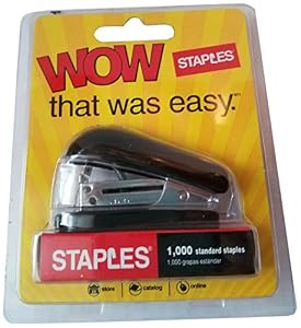 Image of Staples Mini Magnetic Stapler Variety of Colors, 1000 Staples