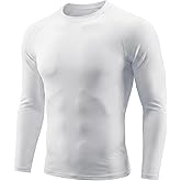 VanKee Men's Long Sleeve Compression Shirts Athletic Sport Undershirts Tight Base Layer Tops Rash Guard Cool Dry Fit Workout