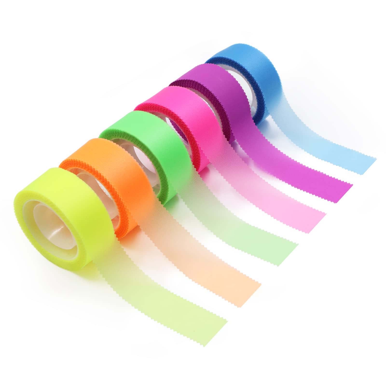 Modixun 6 Rolls Writable Transparent Sticky Notes, Removable Highlighter Tape for Books, Sticky Tabs for Annotating Books, Annotation Tabs Index Tabs Page Markers, 0.7in×32.8ft, Neon