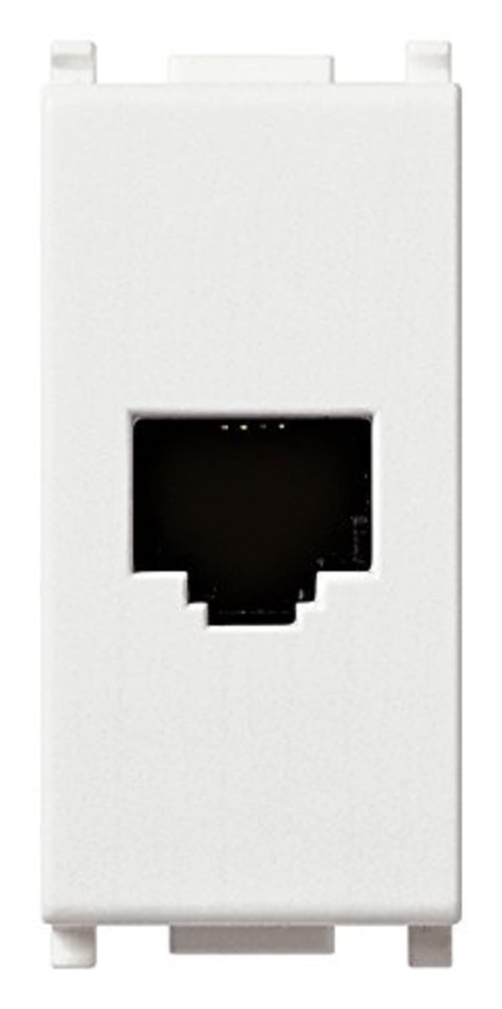 Vimar Plana Series 14320 Telephone Socket RJ11, 6-Position 4 Contact (6/4), Connection Terminal, White