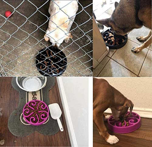 Freefa Slow Feeder Dog Bowl Bloat Stop Dog Food Bowl Maze Interactive Puzzle Non Skid, Come with Free Travel Bowl - Image 6