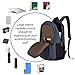 Sunny Snowy School Backpack,Laptop Backpacks with USB Charging Port Headphone Holes (Black)