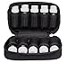 Essential Oil Carrying Case Holds 10 Bottles For Travel Home Stock Office Girls Perfects For Makeup Bags Beauty Bags With Mesh Pockt Protect - Size 5ML, 10ML, 15ML Multiple Colors 2-inch high (Black)