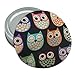 Colorful Owls Cute Pattern Round Rubber Non-Slip Jar Gripper Lid Opener