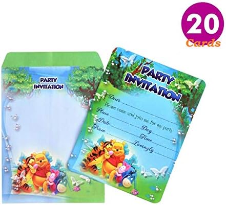 Almoda Creations Kid's Birthday Party Invitation Cards - It's My Birthday Celebration and You are Invited | Pack of 20 Cards