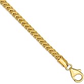 FB Jewels Solid 14K Yellow Gold 3mm Franco Chain