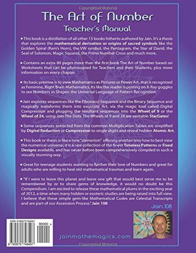 The Art Of Number Teachers Manual Jain 108 9780975748497 - 