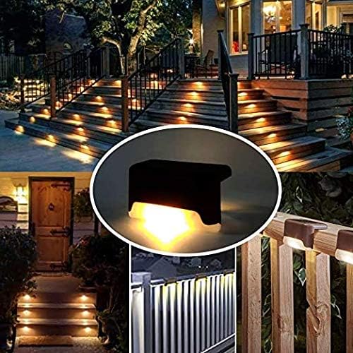 KINKAI 14 Luci Solari Per Gradini Esterni A LED, Forma Triangolare, Luce Calda, Impermeabili, Facili Da Installare, Per Scale E Percorsi Giardino