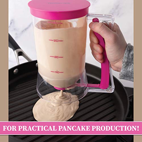 Homeries Pancake & Cupcake Batter Dispenser Tool With Measuring Label