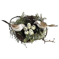 SHANGHh Foam Feather Birds Nest with Birds Eggs fit for DIY Craft for Home Garden Lawn