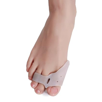 Perfeclan 1 Paar Zehentrenner perfekt für Beulenfuß/Hallux-valgus-Deformität Hammerzehe -Weißfrabig