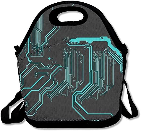 Circuits Computers Lunch Tote Bag Bags Awesome Lunch Handbag Lunchbox Box For School Work Outdoor