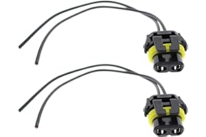MOTOALL Adapter Socket Connector Wiring Harness Female Plug Pigtail Wire Loom Pair for 9005 9006 9012 9140 9145 9150 9155 HB3 HB4 H10 Headlight Fog Light LED Bulb Lamp Retrofit - 2pcs