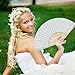 Bememo Hand Held Fans Silk Bamboo Folding Fans Handheld Folded Fan for Church Wedding Gift, Party Favors, DIY Decoration (Multicolor, 48 Pack)