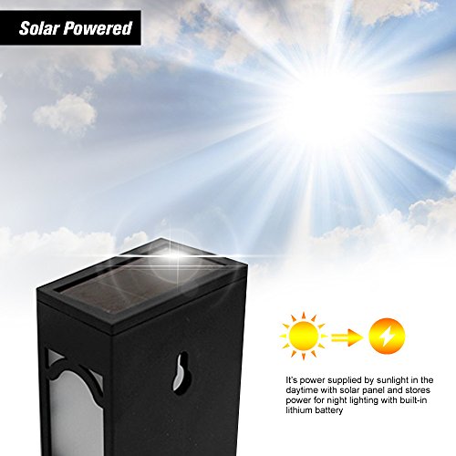 OWSOO Solar Energy Lamp Outdoor Fence Lamps Garden Waterproof Landscape Courtyard Lights Street Stair Wall Colorful Light With Three-way Switch(OFF—CYCLE—LOCK)